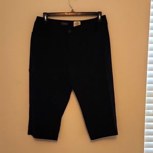 St John's Bay black crop pants,  size 16